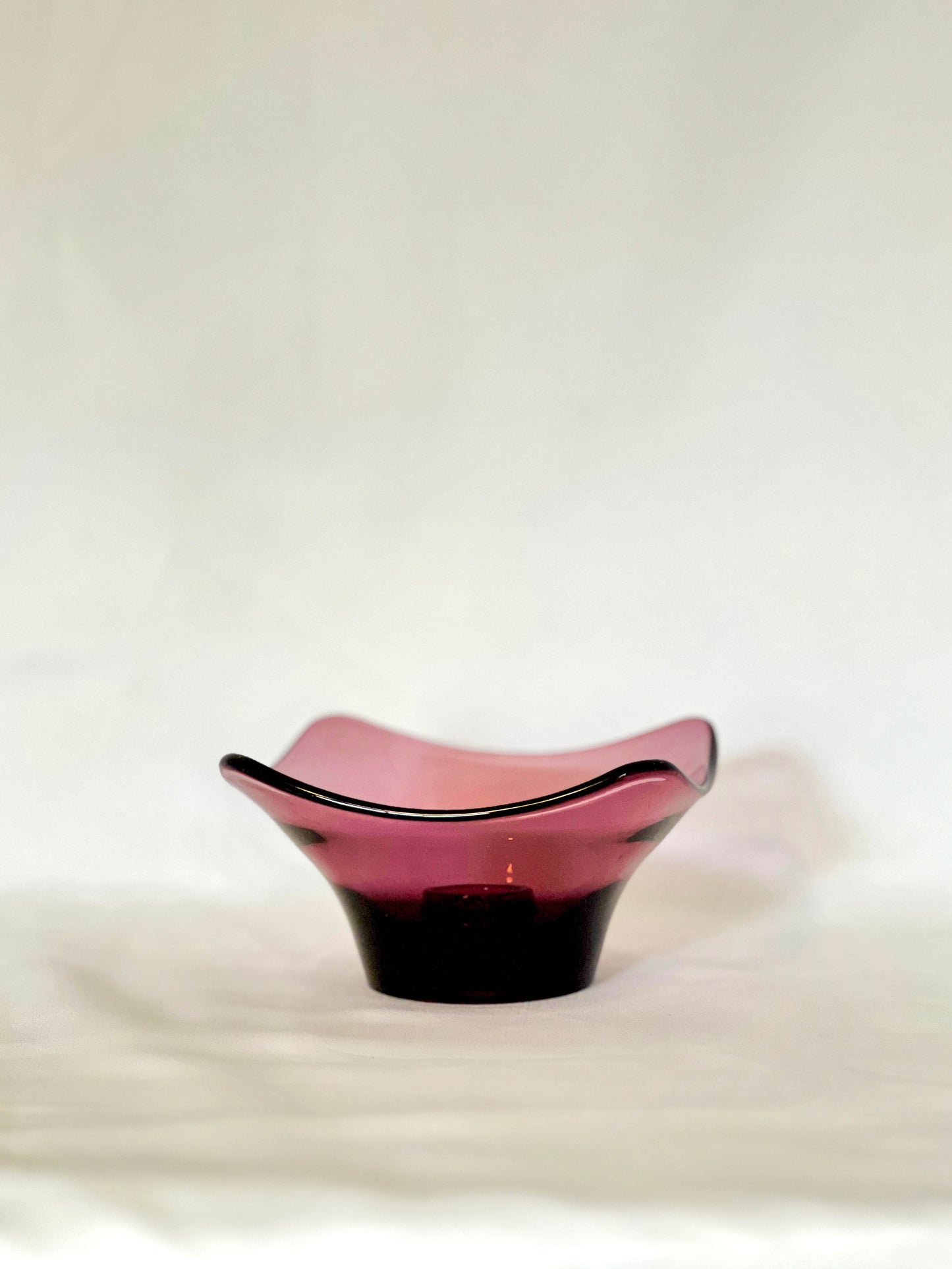 Viking Glass Amethyst Candleholder