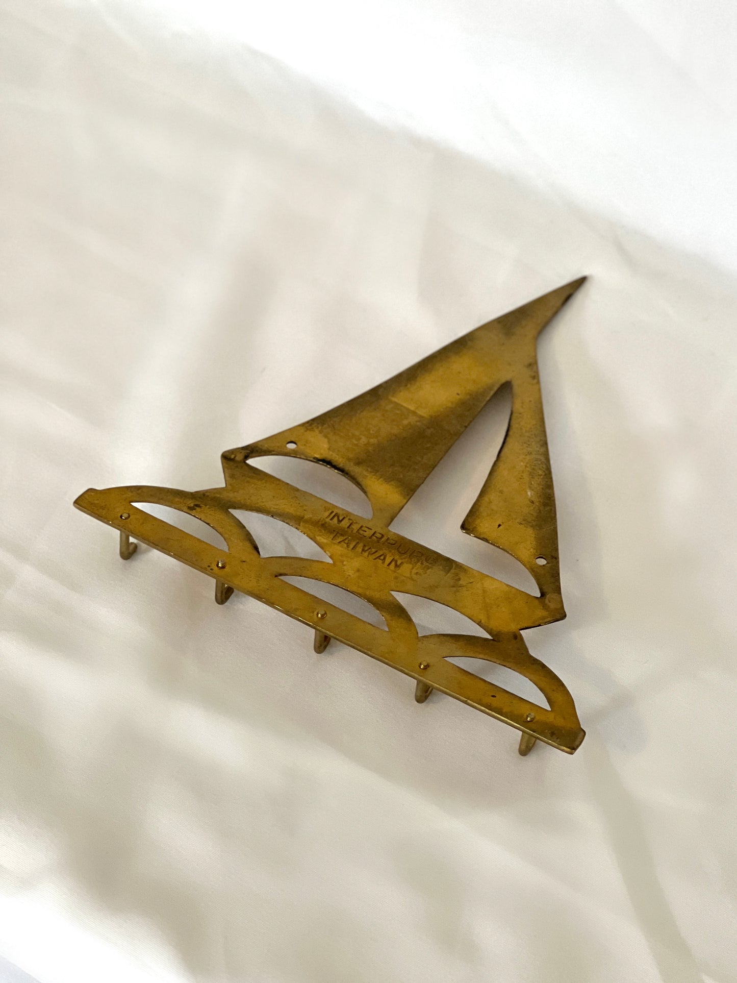 Brass Sailboat Key Holder