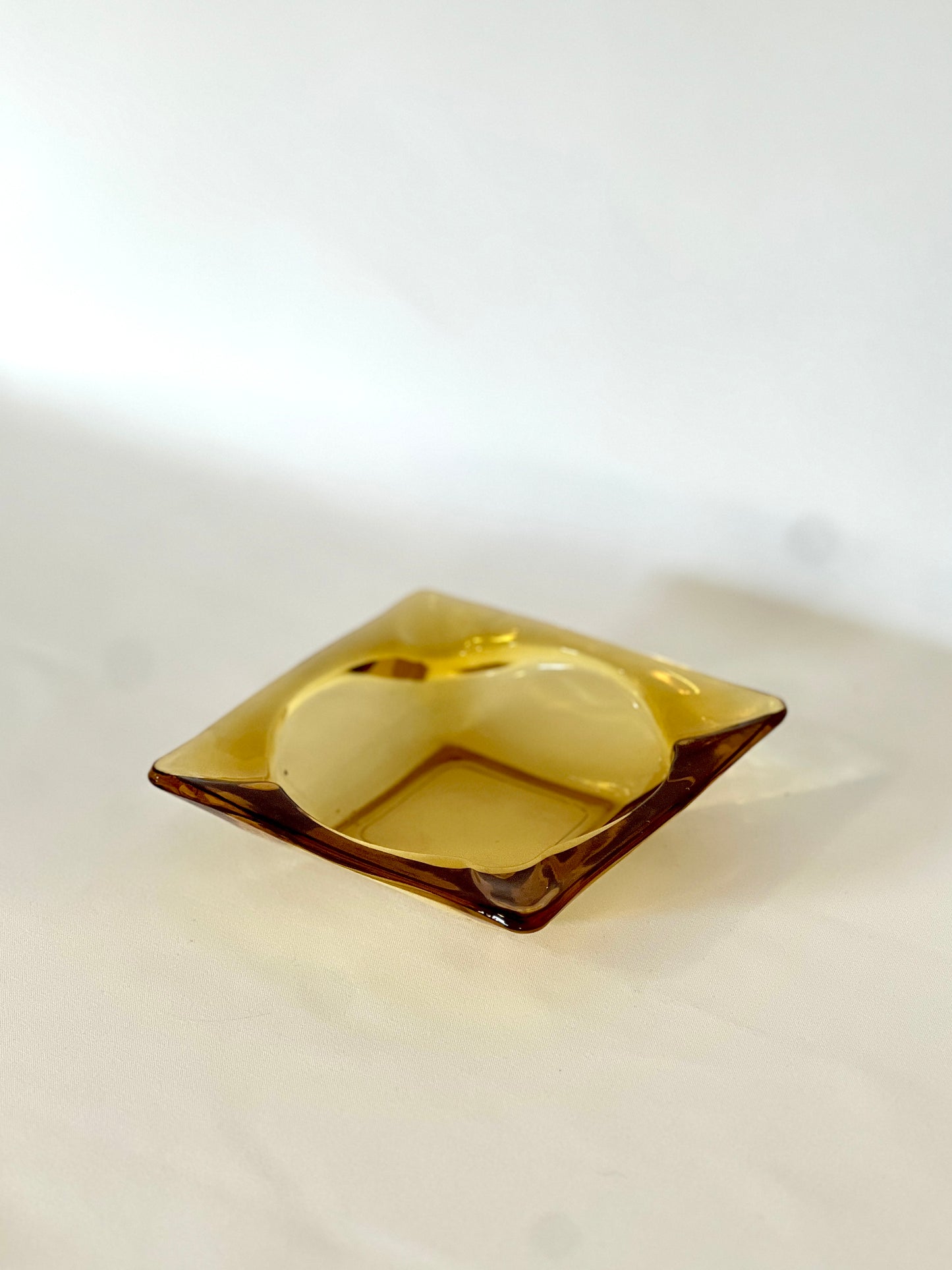 Midcentury Amber Ashtray