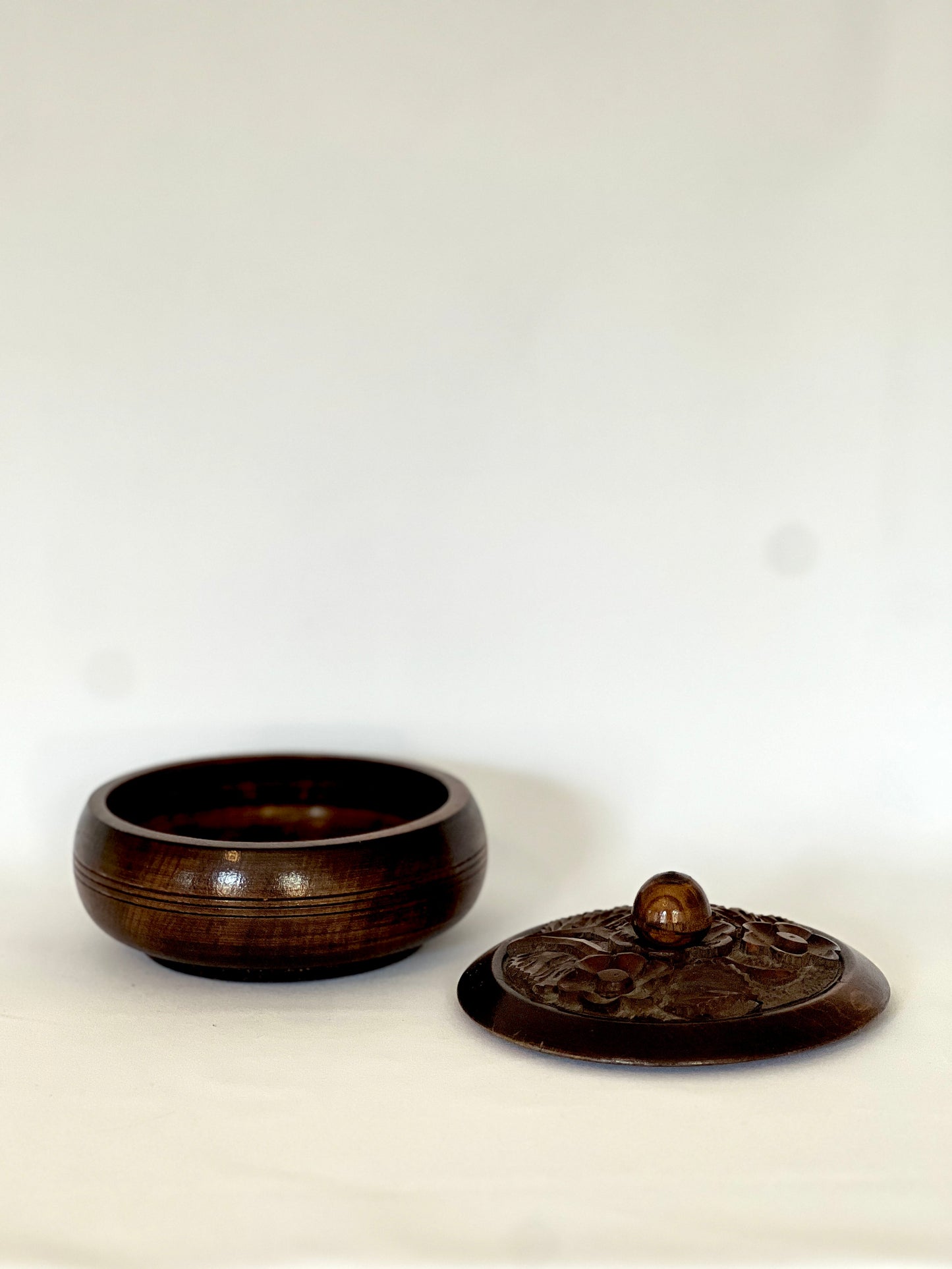 Vintage Hand-Carved Trinket Box