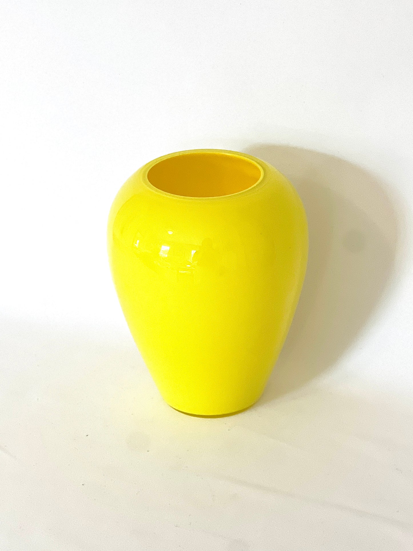 Hand Blown Yellow Vase