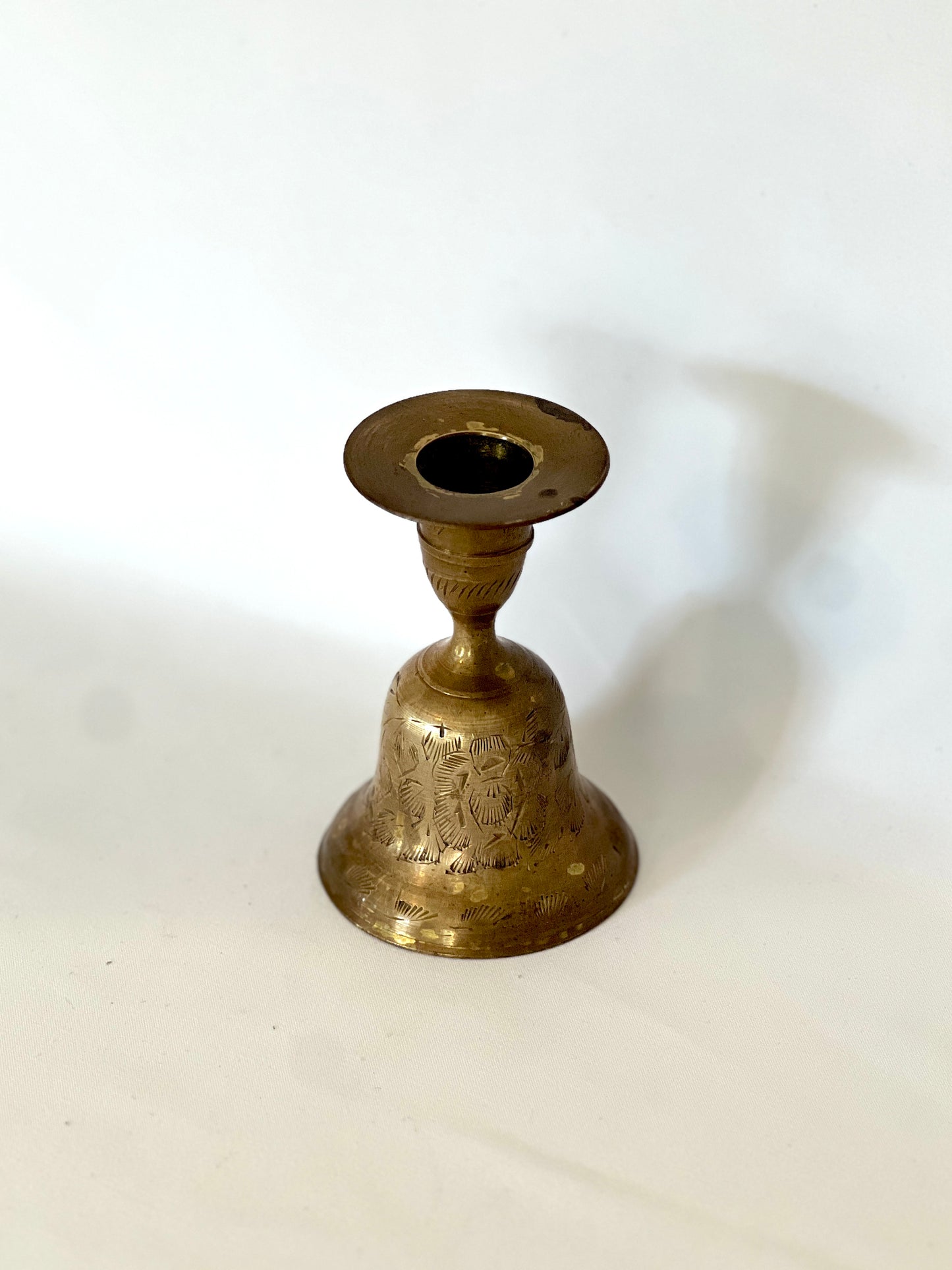 Brass Bell Candlestick Holder