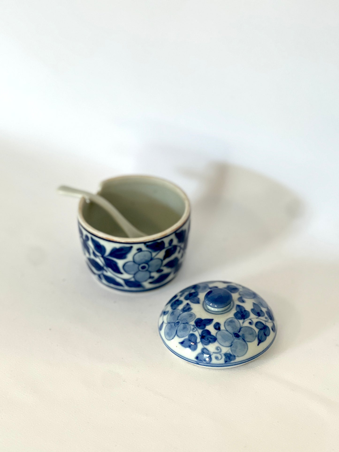 Handpainted Porcelain Lidded Sugar Bowl