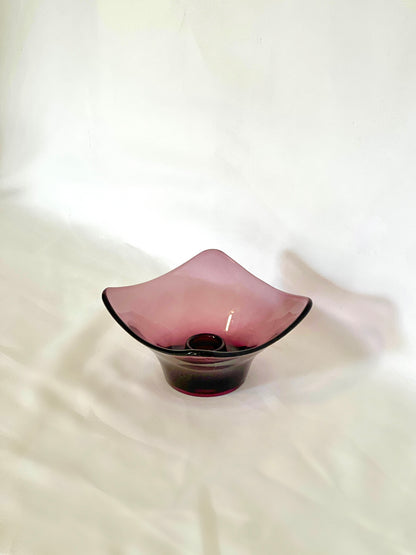 Viking Glass Amethyst Candleholder
