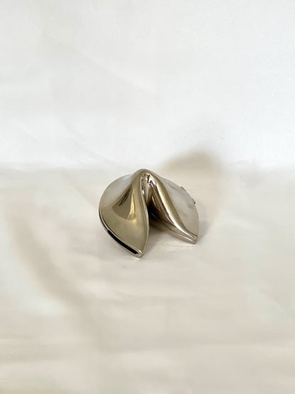 Silverplated Fortune Cookie Trinket Box