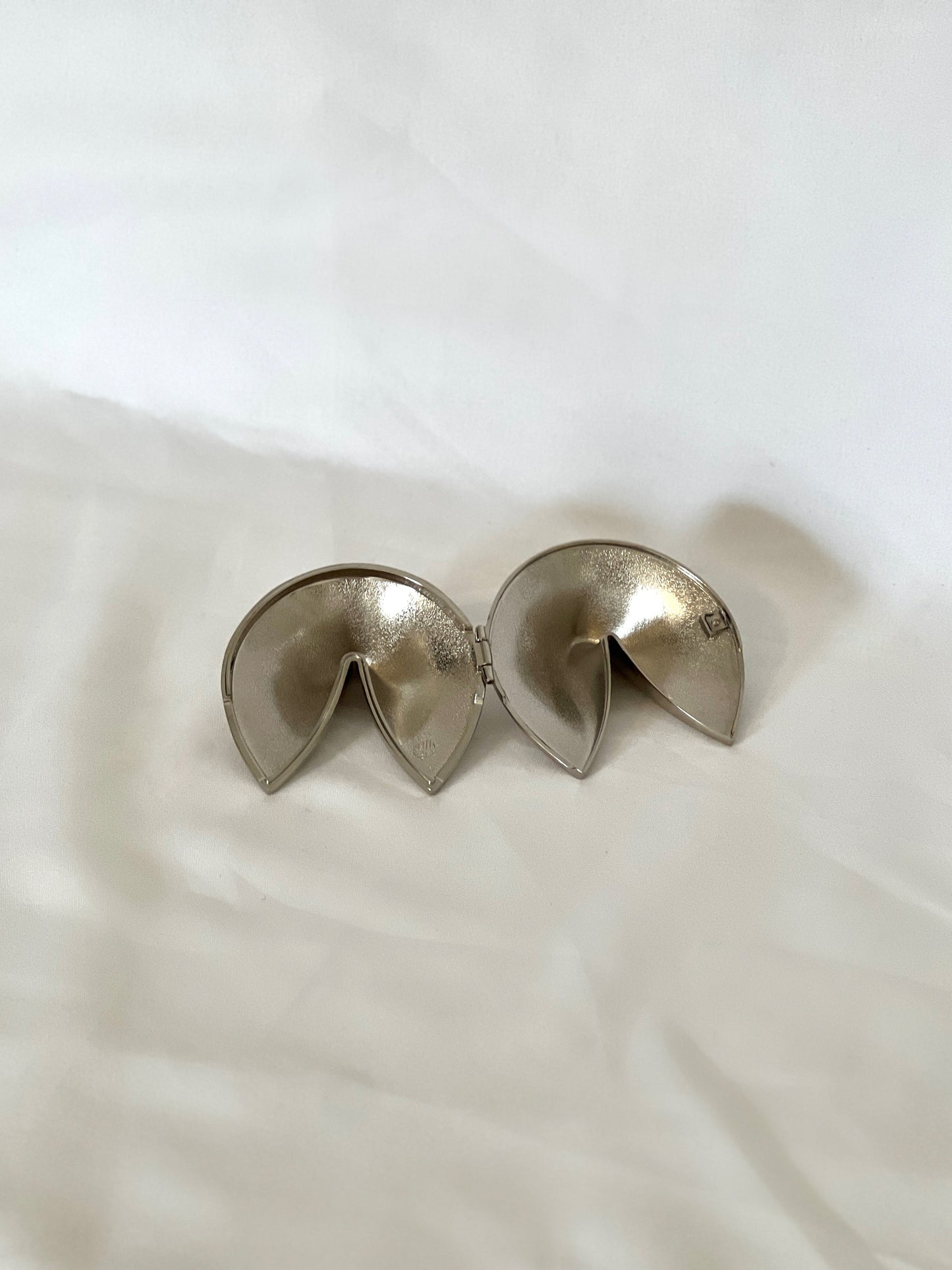 Silverplated Fortune Cookie Trinket Box