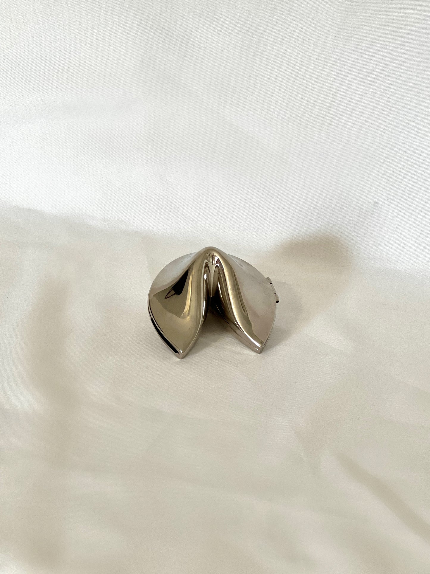 Silverplated Fortune Cookie Trinket Box