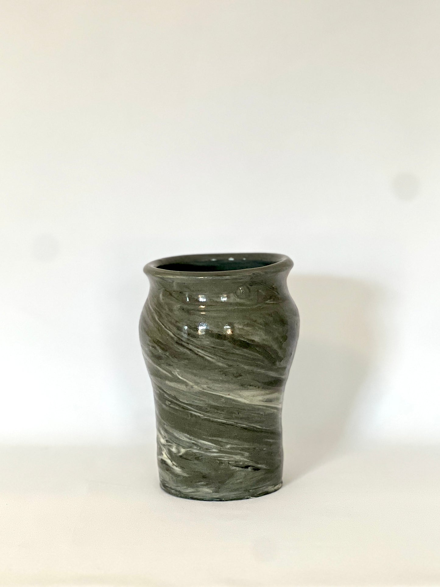 Painted Clay Vase