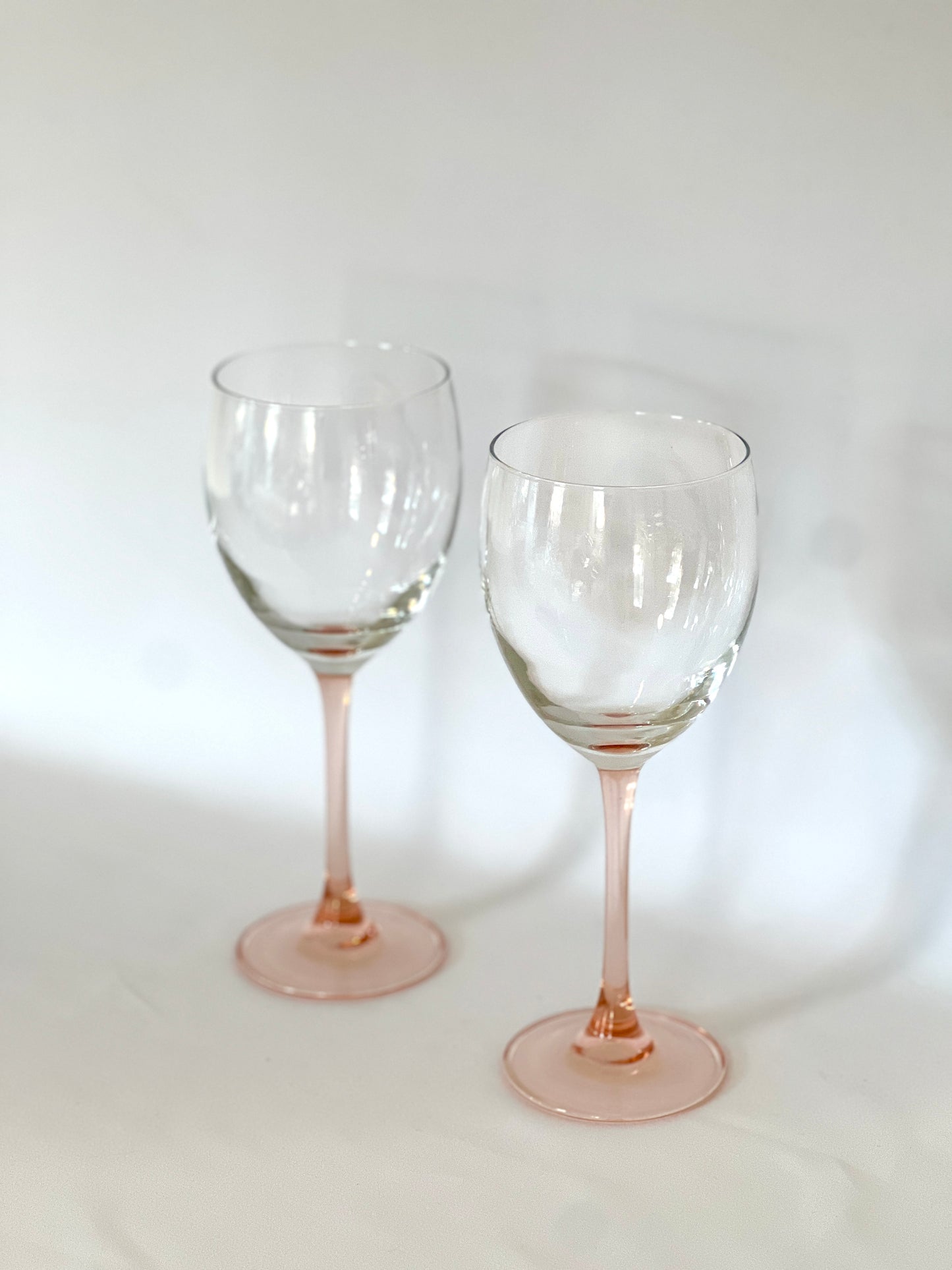 Rose Stemmed Glass Pair
