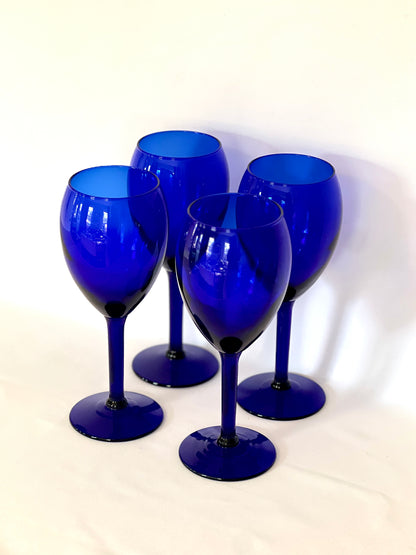 Cobalt Blue Wine Glass Set