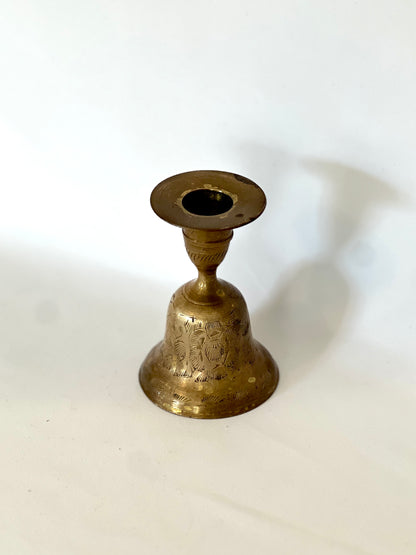 Brass Bell Candlestick Holder