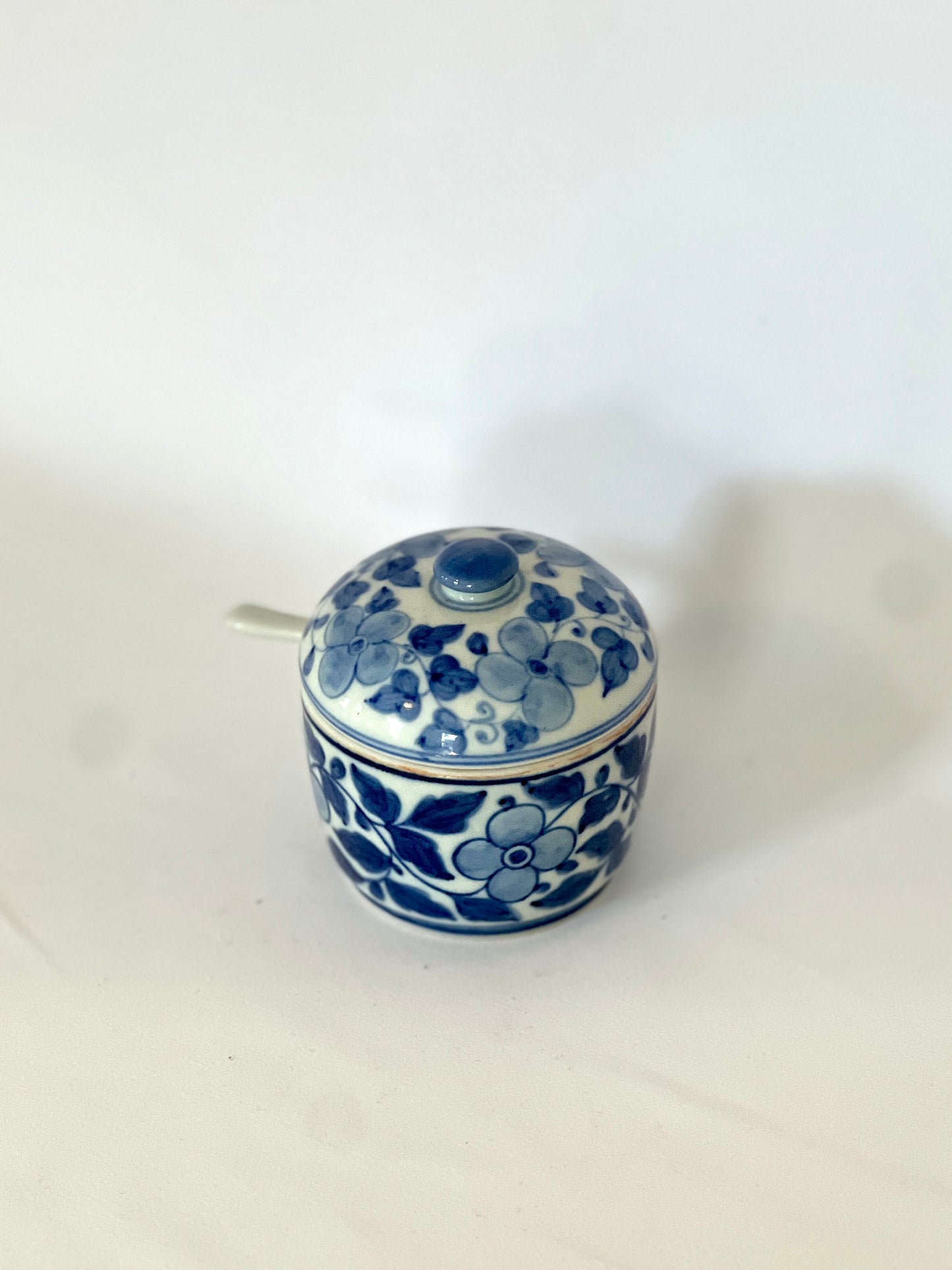 Handpainted Porcelain Lidded Sugar Bowl