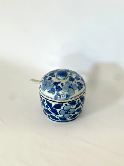 Handpainted Porcelain Lidded Sugar Bowl