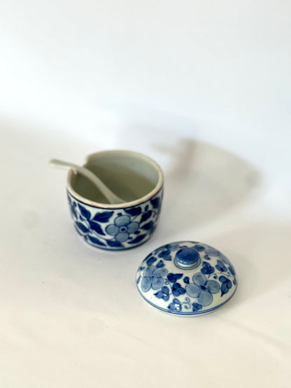 Handpainted Porcelain Lidded Sugar Bowl