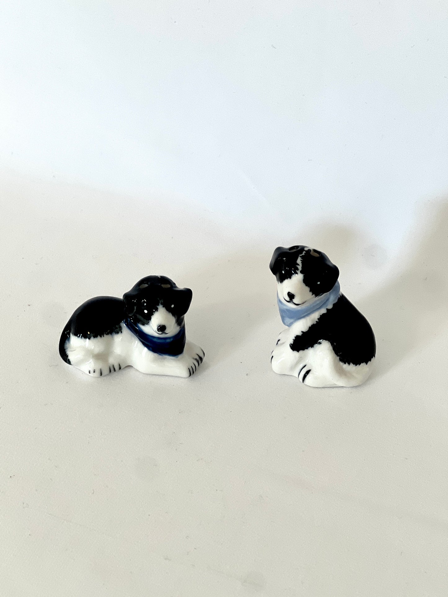 Border Collie Salt + Pepper Shakers