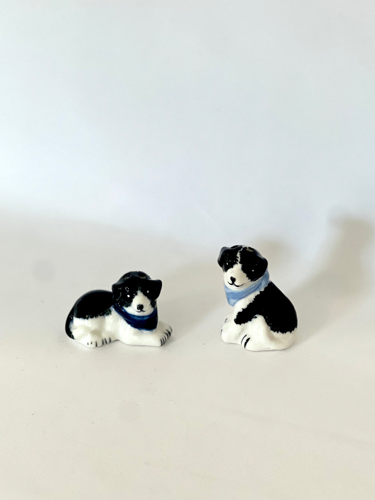 Border Collie Salt + Pepper Shakers