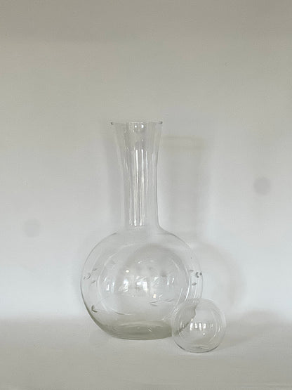 Etched Glass Wine Decanter