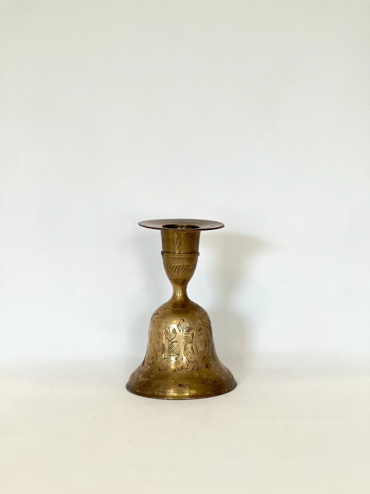 Brass Bell Candlestick Holder