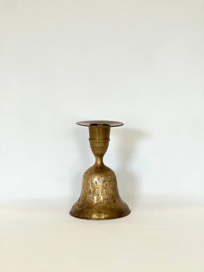 Brass Bell Candlestick Holder