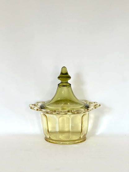 Imperial Glass Lidded Compote Bowl