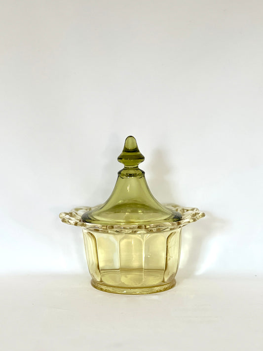 Imperial Glass Lidded Compote Bowl
