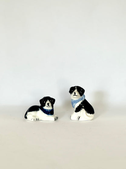 Border Collie Salt + Pepper Shakers