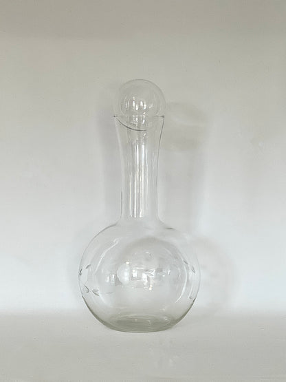 Etched Glass Wine Decanter