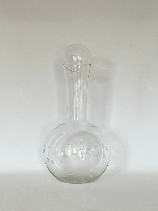 Etched Glass Wine Decanter