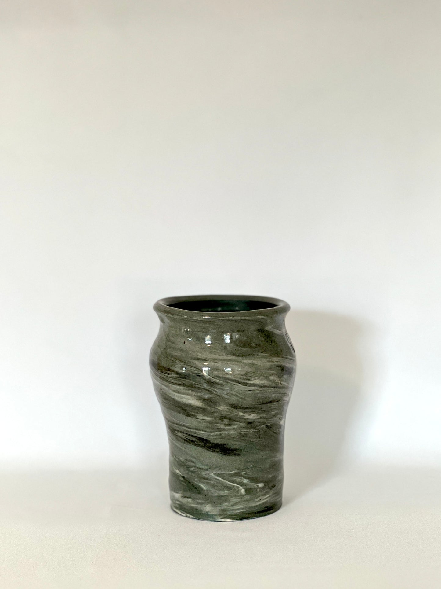 Painted Clay Vase