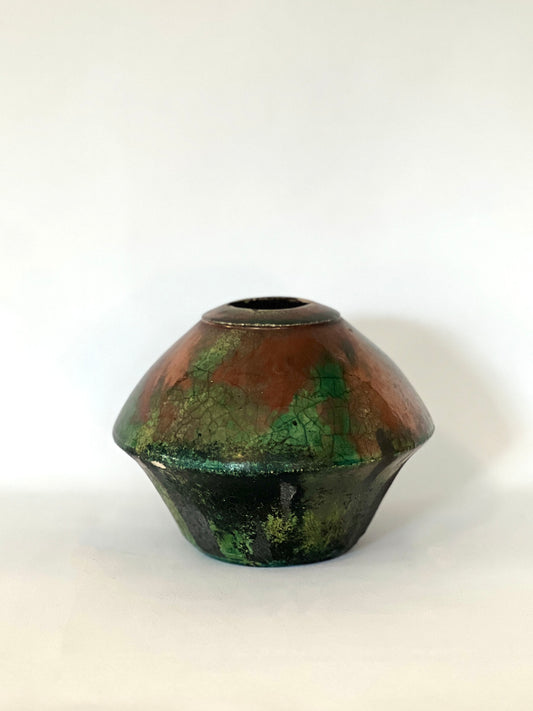 Late 20th Century Raku Vase