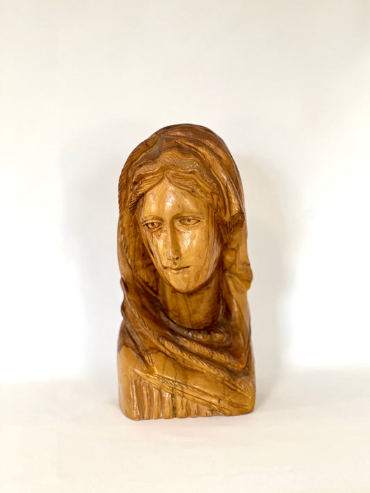 Virgin Mary Olivewood Bust