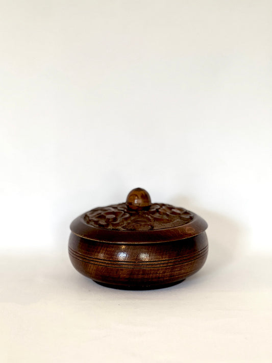 Vintage Hand-Carved Trinket Box