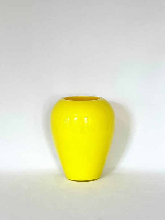 Hand Blown Yellow Vase